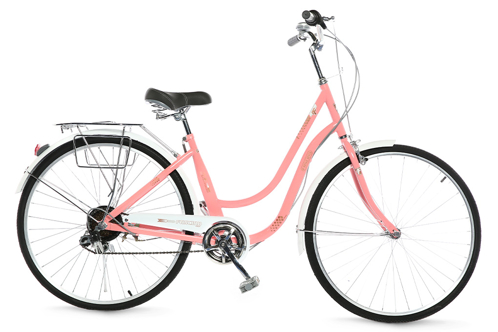 Xe Đạp Đường Phố City Fascino FD26 26 inch Màu Hồng nhạt