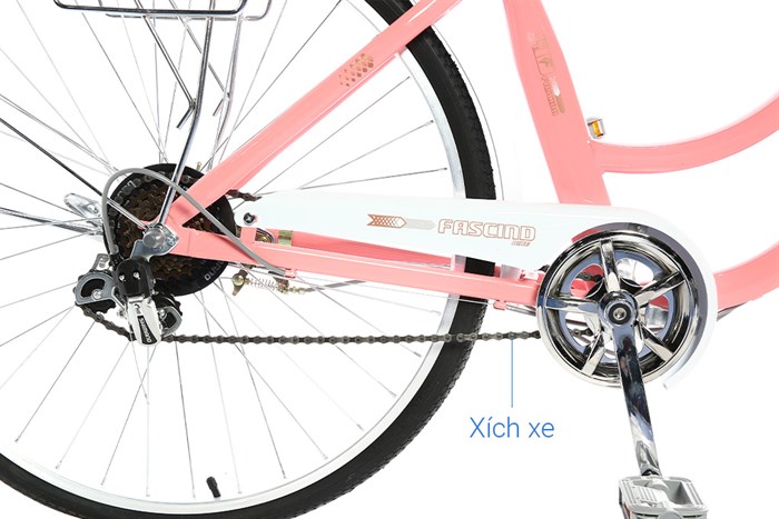 Xe Đạp Đường Phố City Fascino FD26 26 inch Màu Hồng nhạt