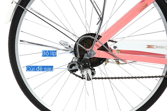 Xe Đạp Đường Phố City Fascino FD26 26 inch Màu Hồng nhạt