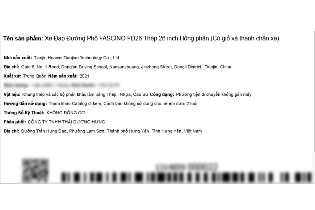 Xe Đạp Đường Phố City Fascino FD26 26 inch Màu Hồng phấn