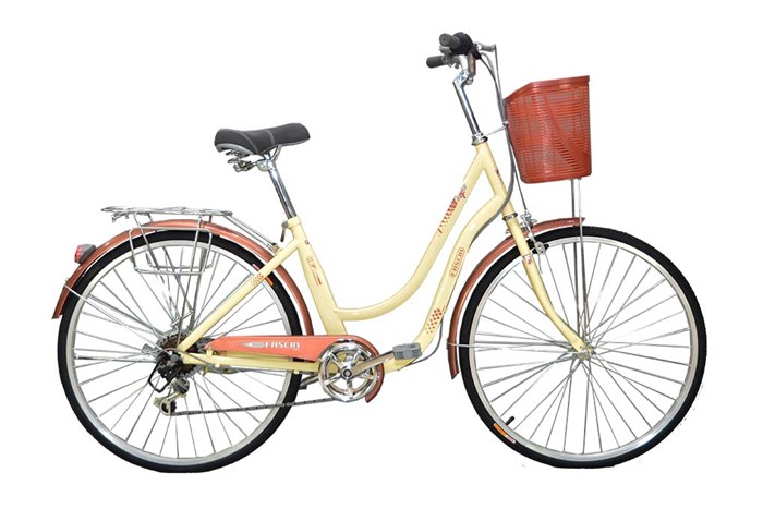 Xe Đạp Đường Phố City Fascino FD26 26 inch Màu Nâu