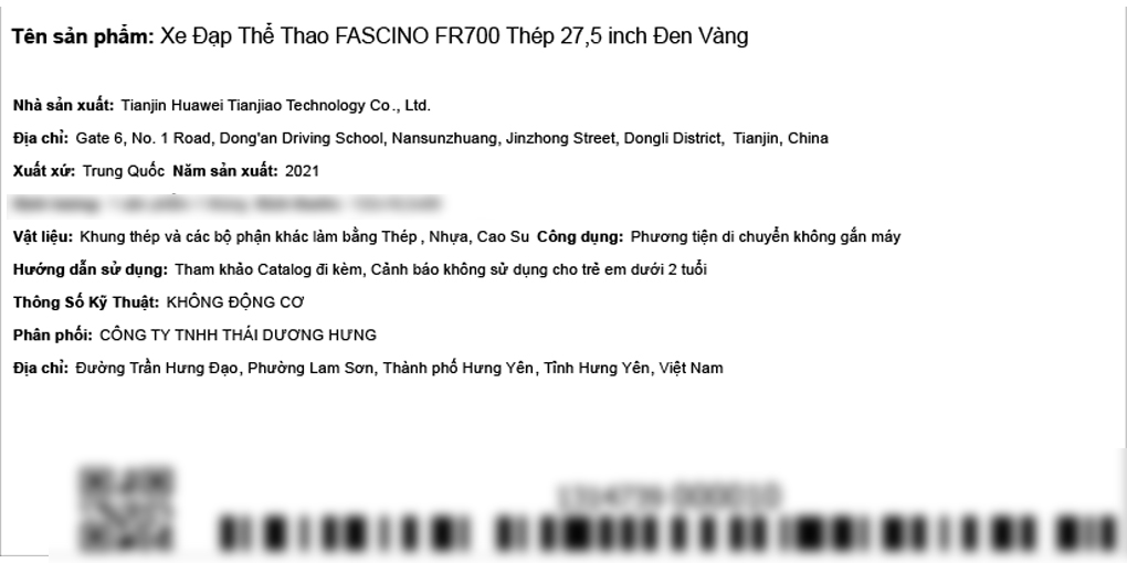 Xe Đạp Thể Thao Road Fascino FR700 27.5 inch