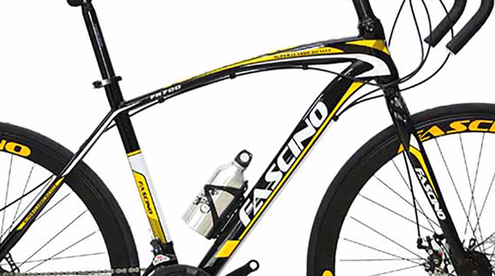 Xe đạp thể thao Road Fascino FR700 27.5 inch Vàng có kết cấu sườn thép sơn tĩnh điện chắc chắn