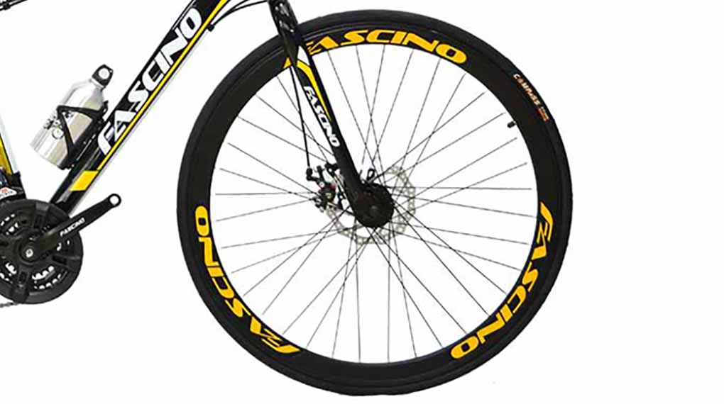 Xe đạp thể thao Road Fascino FR700 27.5 inch Vàng có bánh xe 27.5 inch không gai