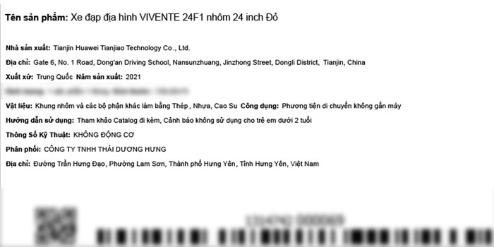 Xe Đạp Địa Hình MTB Vivente 24F1 24 inch