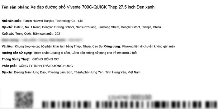 Xe Đạp Đường Phố Touring Vivente 700C-Quick 27.5 inch