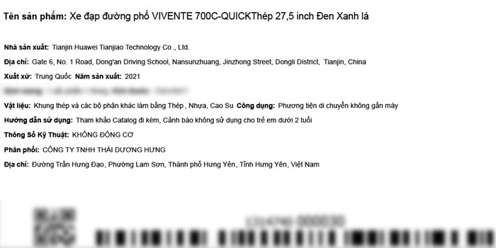 Xe Đạp Đường Phố Touring Vivente 700C-Quick 27.5 inch