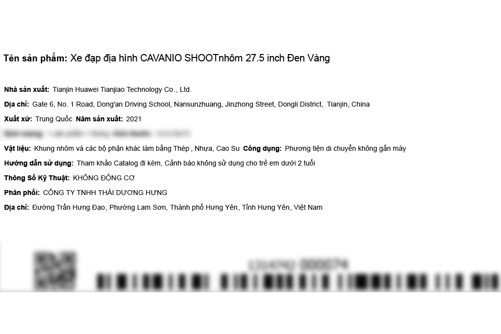 Xe Đạp Địa Hình MTB Cavanio Shoot 27.5 inch