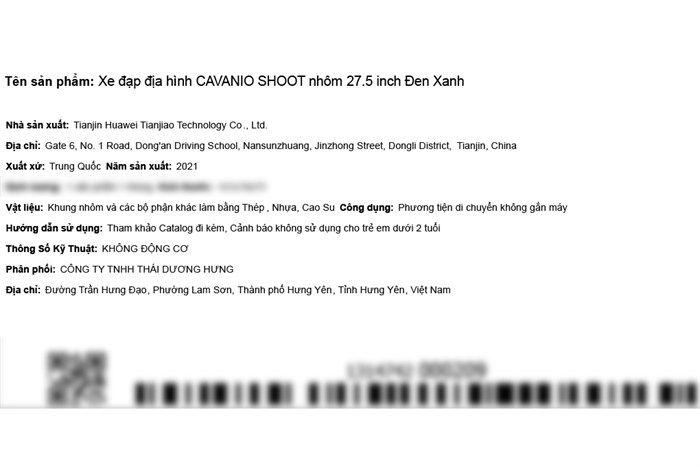 Xe Đạp Địa Hình MTB Cavanio Shoot 27.5 inch