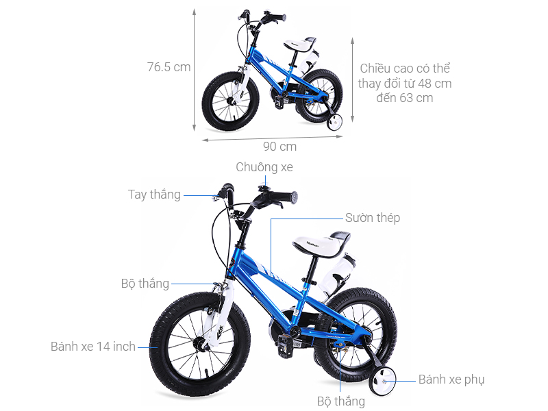 Xe Đạp Trẻ Em Royal Baby Freestyle RB14B-6 14 inch
