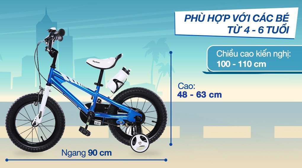 Xe Đạp Trẻ Em Royal Baby Freestyle RB14B-6 14 inch