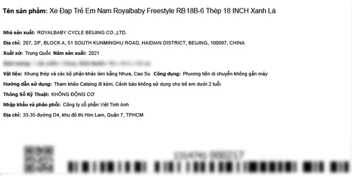 Xe Đạp Trẻ Em Royal Baby Freestyle RB18B-6 18 inch Màu Xanh lá