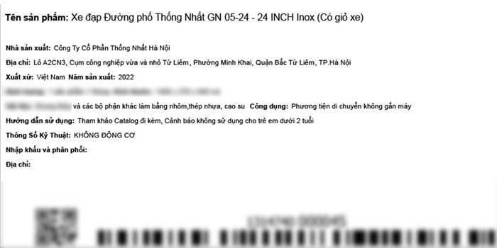 Xe Đạp Đường Phố City Thống Nhất GN 05-24 24 inch