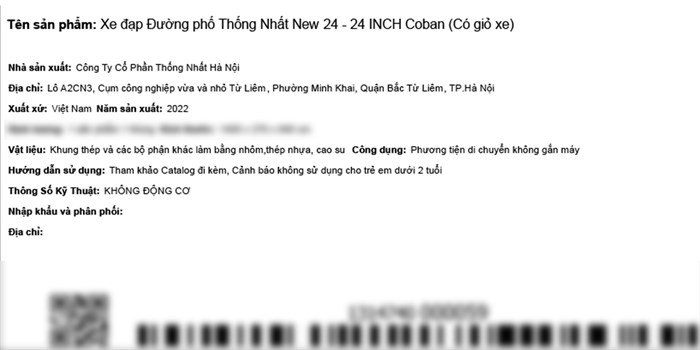 Xe Đạp Đường Phố City Thống Nhất New 24 24 inch Màu Xanh Dương