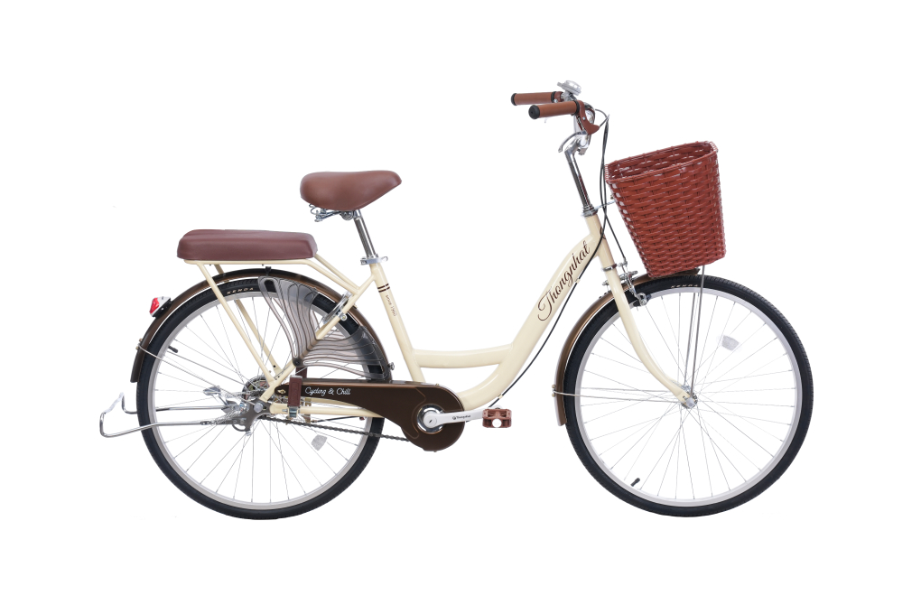 Xe Đạp Đường Phố City Thống Nhất New 24 24 inch Màu Kem
