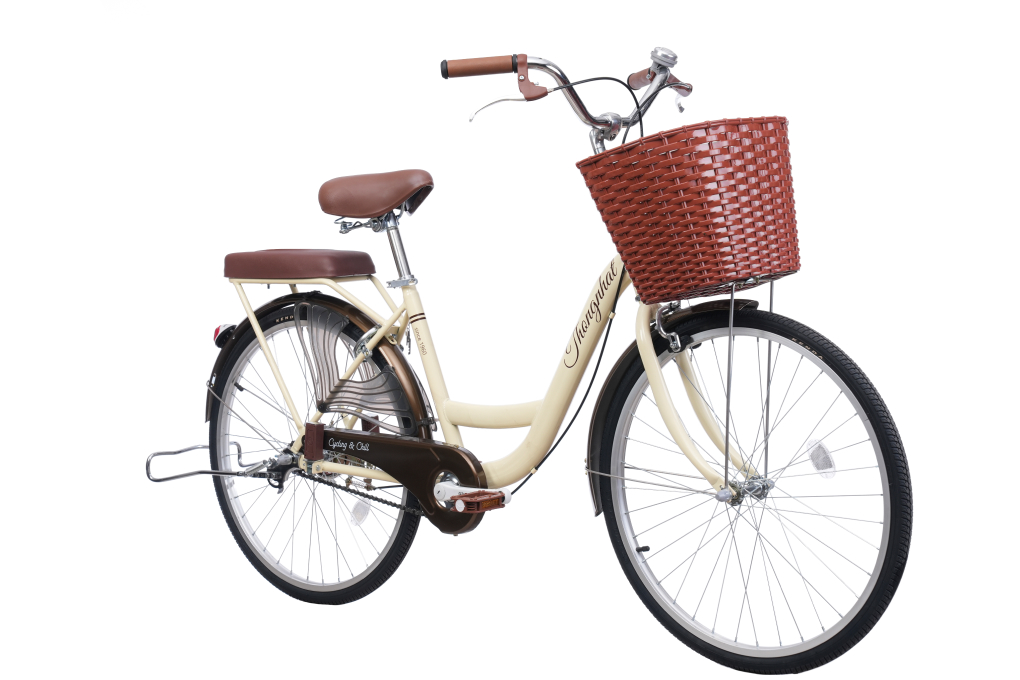 Xe Đạp Đường Phố City Thống Nhất New 24 24 inch Màu Kem