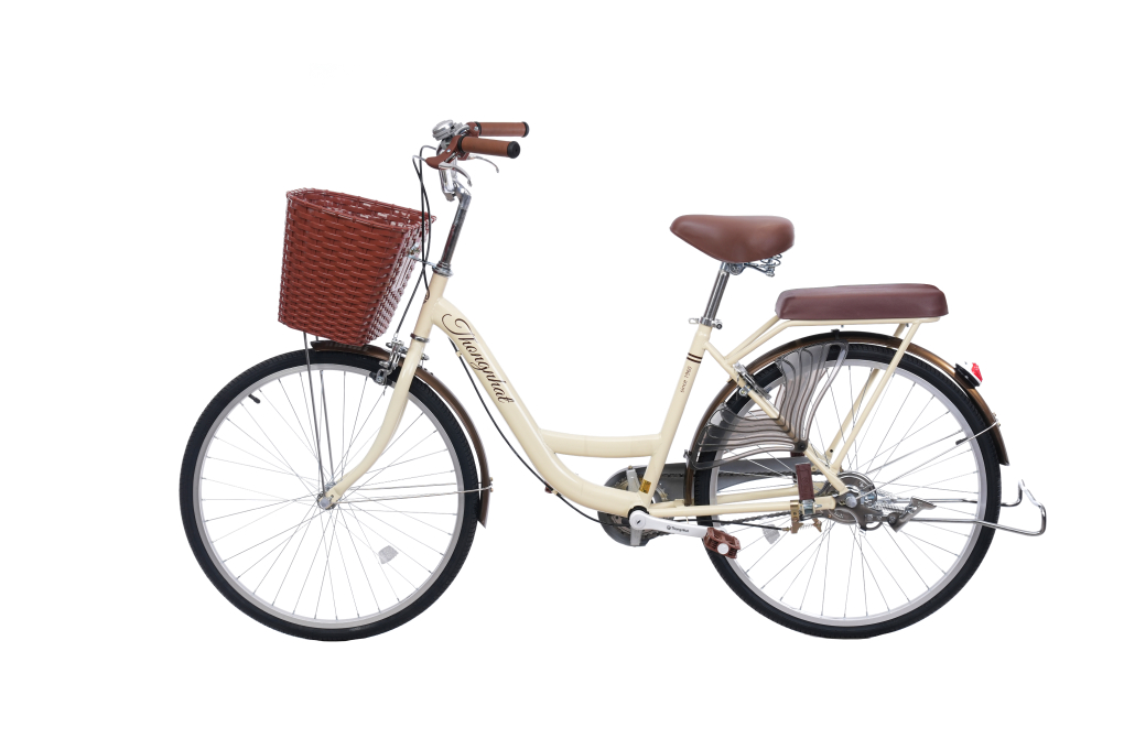 Xe Đạp Đường Phố City Thống Nhất New 24 24 inch Màu Kem