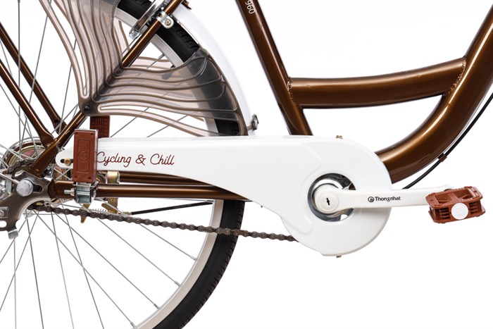 Xe Đạp Đường Phố City Thống Nhất New 24 24 inch Màu Nâu