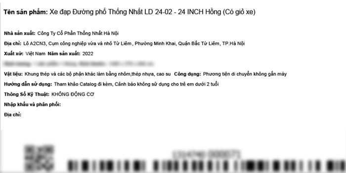 Xe Đạp Đường Phố City Thống Nhất LD 24-02 24 inch Màu Hồng