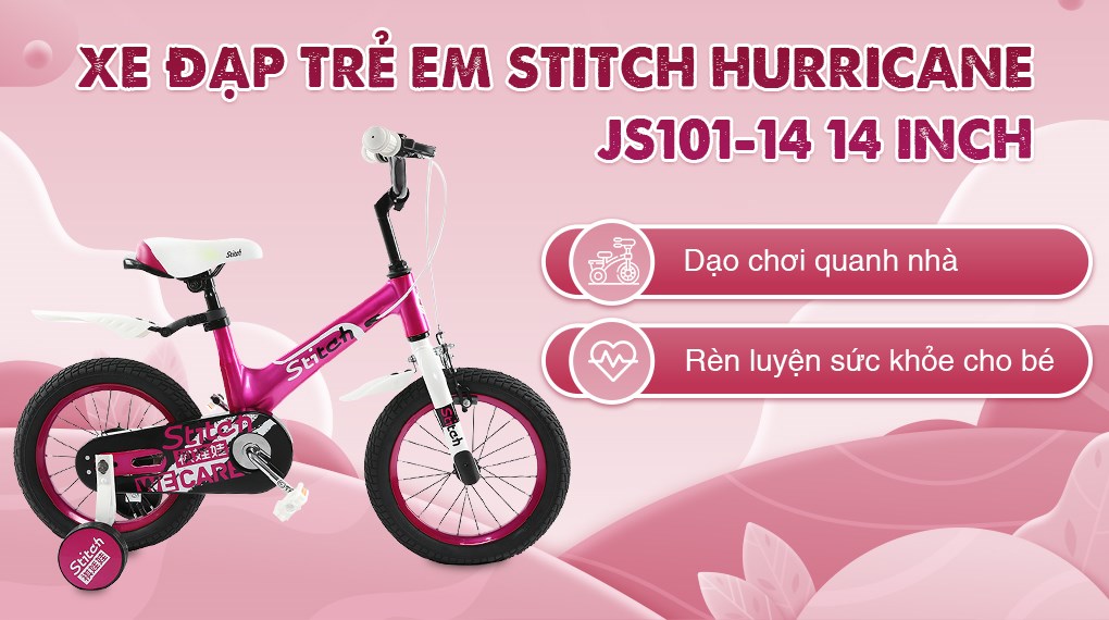 Xe Đạp Trẻ Em Stitch HurriCane JS101-14 14 inch