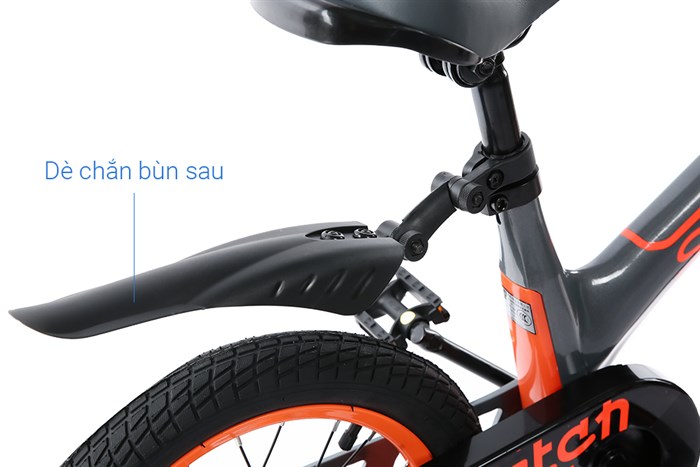 Xe Đạp Trẻ Em Stitch HurriCane JS101-14 14 inch Màu Xám