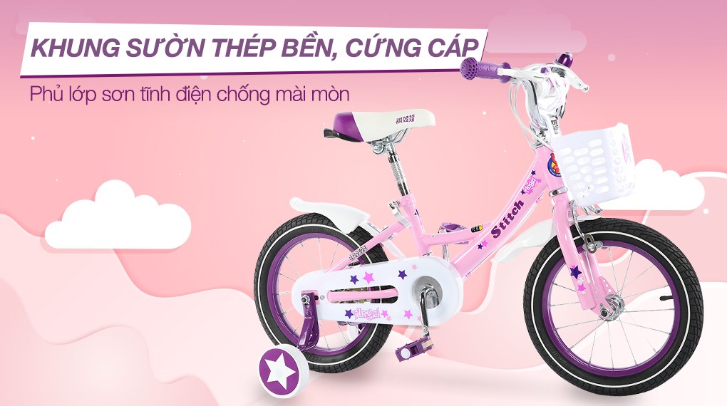 Xe Đạp Trẻ Em Stitch British Girl JY909-14 14 inch