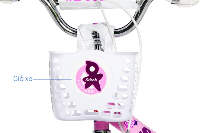 Xe Đạp Trẻ Em Stitch British Girl JY909-14 14 inch Màu Hồng
