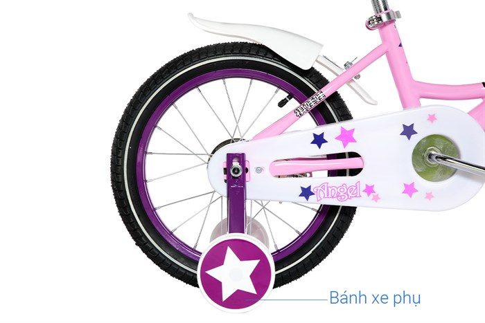 Xe Đạp Trẻ Em Stitch British Girl JY909-14 14 inch Màu Hồng