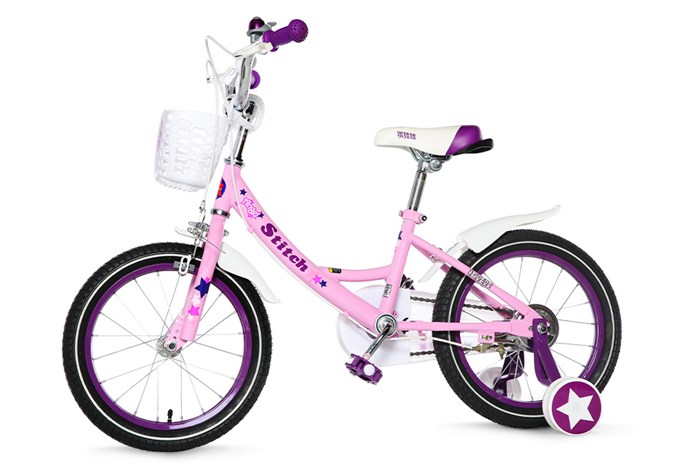 Xe Đạp Trẻ Em Stitch British Girl JY909-14 14 inch Màu Hồng