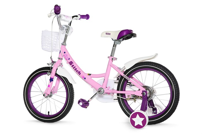Xe Đạp Trẻ Em Stitch British Girl JY909-14 14 inch Màu Hồng