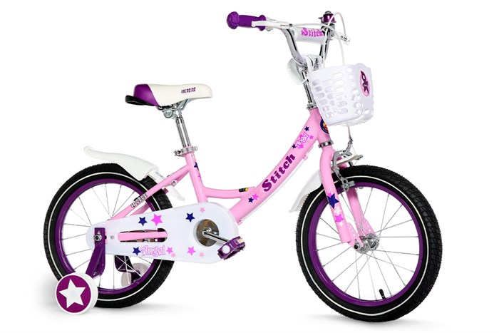 Xe Đạp Trẻ Em Stitch British Girl JY909-14 14 inch Màu Hồng