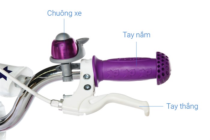 Xe Đạp Trẻ Em Stitch British Girl JY909-14 14 inch Màu Hồng