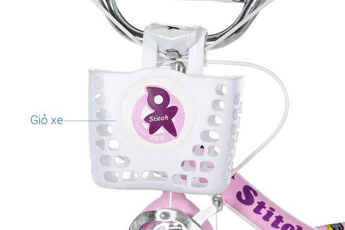 Xe Đạp Trẻ Em Stitch British Girl JY909-16 16 inch Màu Hồng