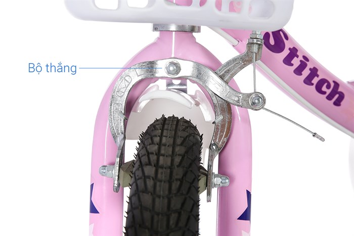 Xe Đạp Trẻ Em Stitch British Girl JY909-16 16 inch Màu Hồng