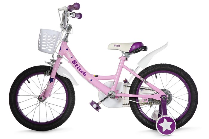 Xe Đạp Trẻ Em Stitch British Girl JY909-16 16 inch Màu Hồng