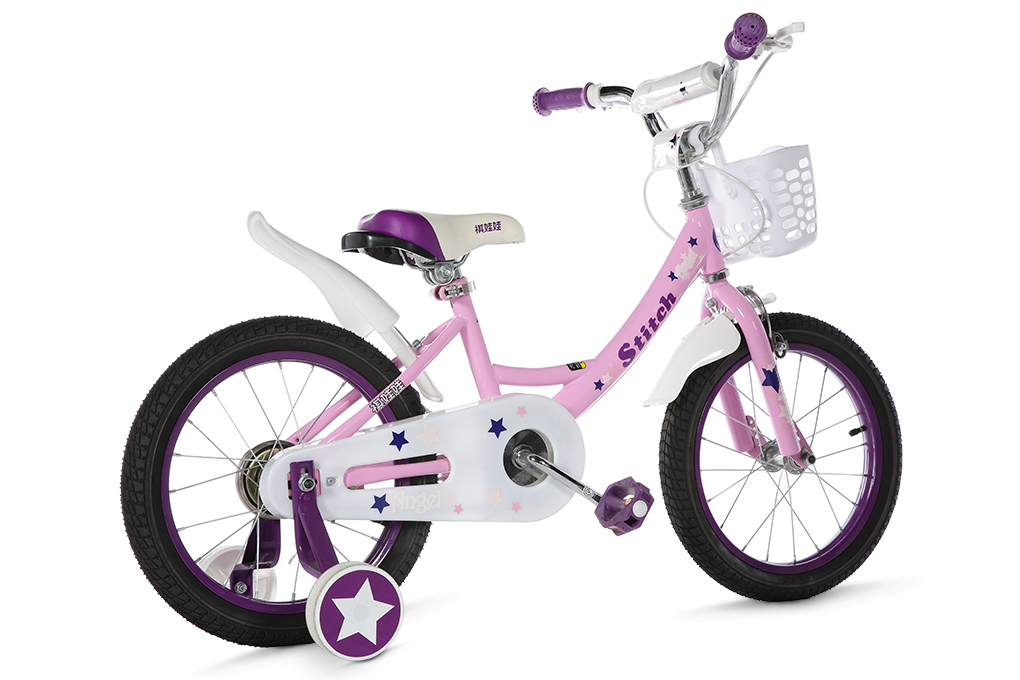 Xe Đạp Trẻ Em Stitch British Girl JY909-16 16 inch Màu Hồng