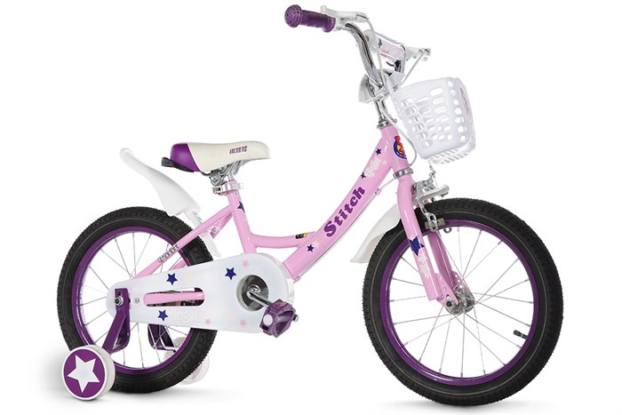 Xe Đạp Trẻ Em Stitch British Girl JY909-16 16 inch Màu Hồng