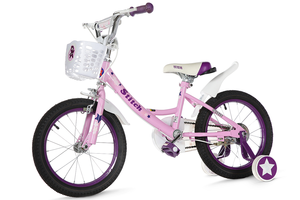 Xe Đạp Trẻ Em Stitch British Girl JY909-16 16 inch Màu Hồng