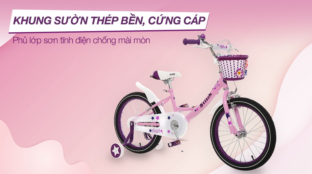Xe Đạp Trẻ Em Stitch British Girl JK909-18 18 inch