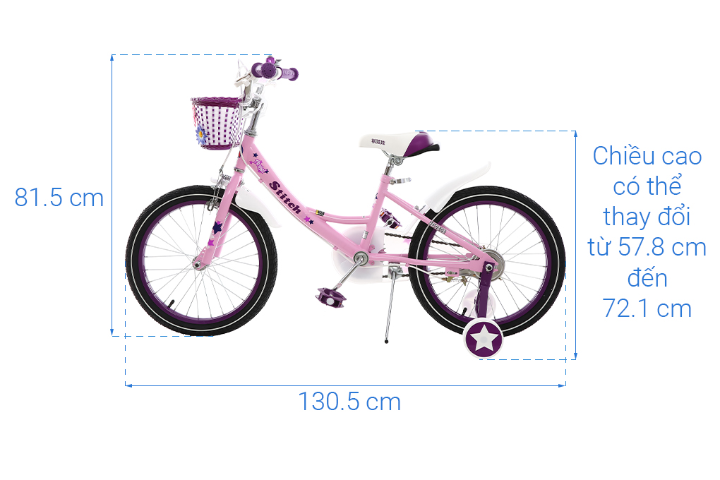 Xe đạp trẻ em Stitch British girl JK909-18 18 inch