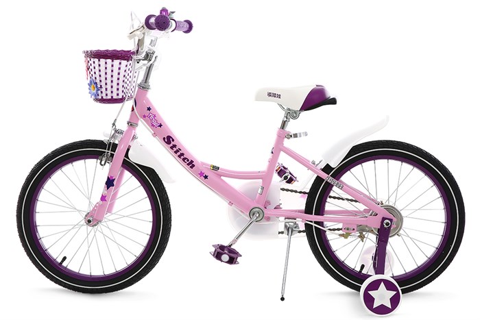 Xe Đạp Trẻ Em Stitch British Girl JK909-18 18 inch Màu Hồng