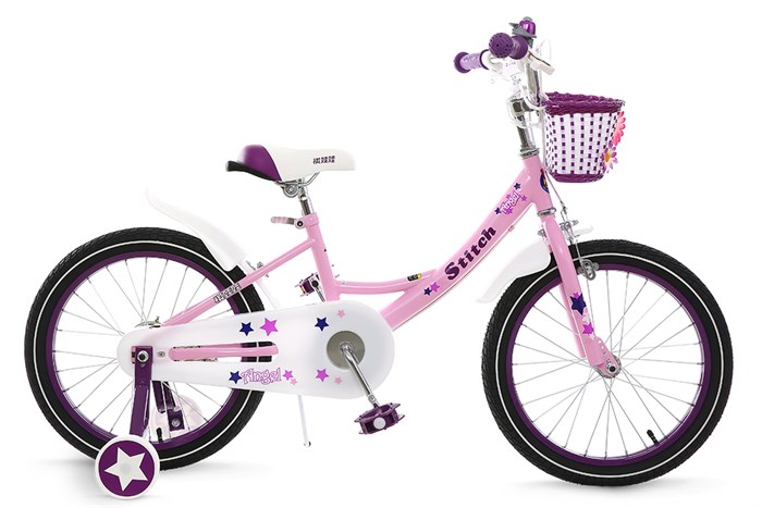 Xe Đạp Trẻ Em Stitch British Girl JK909-18 18 inch Màu Hồng
