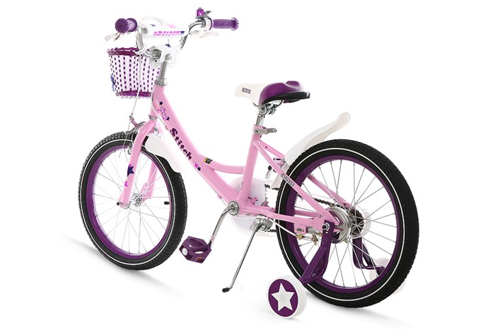 Xe Đạp Trẻ Em Stitch British Girl JK909-18 18 inch Màu Hồng