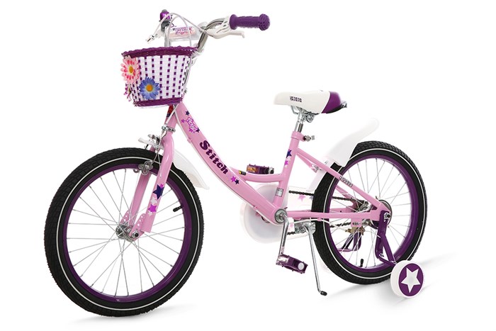 Xe Đạp Trẻ Em Stitch British Girl JK909-18 18 inch Màu Hồng