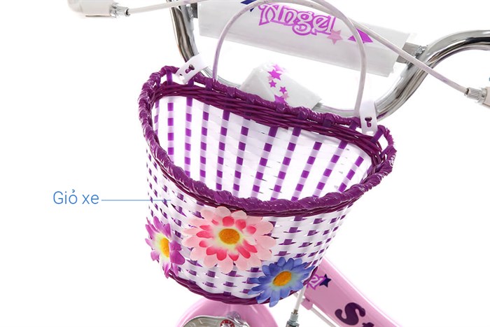 Xe Đạp Trẻ Em Stitch British Girl JK909-18 18 inch Màu Hồng