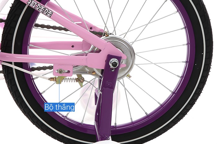 Xe Đạp Trẻ Em Stitch British Girl JK909-18 18 inch Màu Hồng