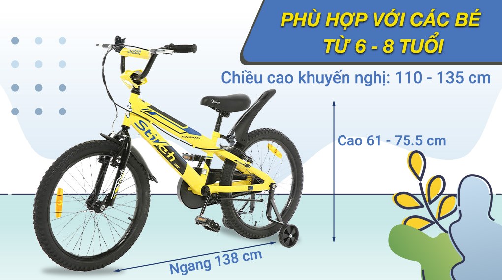 Xe Đạp Trẻ Em Stitch Warrior JK907-20 20 inch