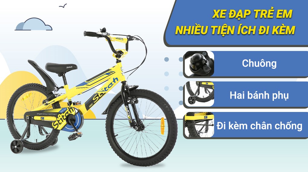 Xe Đạp Trẻ Em Stitch Warrior JK907-20 20 inch