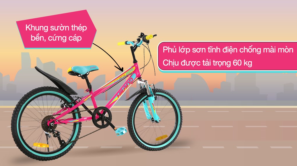 Xe Đạp Trẻ Em Stitch Rainbow Candy JK911-20 20 inch