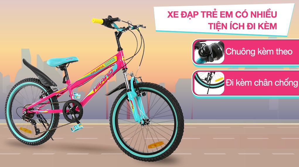 Xe Đạp Trẻ Em Stitch Rainbow Candy JK911-20 20 inch